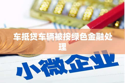 大邑车抵贷车辆被按绿色金融处理